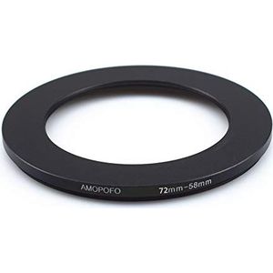 72 mm - 58 mm step-down-ringen filteradapter ring - metalen filter adapterring van cameralens met 72 mm filterschroefdraad op 58 mm filterring accessoires
