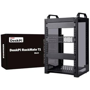 GeeekPi 8U serverkast, 10 inch serverrack voor netwerk, servers, audio en videoapparatuur, DeskPi RackMate T1 rackmount