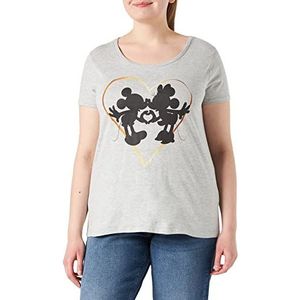 Disney WODMICKTS204 T-shirt, grijs melange, XL dames
