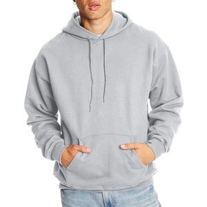 Hanes Heren ultieme katoenen zwaargewicht trui hoodie sweatshirt, zwaargewicht, Licht staal, L