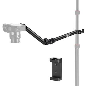 Neewer Overhead Camera Mount-arm met clip, 56 cm 180 ° & 360 ° 2 secties flexibele draagarm voor bureaustandaard, past op 0,8 ""-1,1 inch buis, 5,5 lb/2,5 kg maximale belasting voor camera