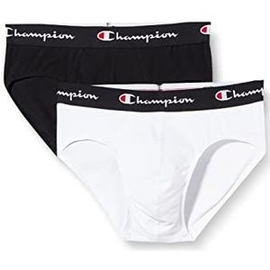 Champion Core Briefs x2 Slip, meerkleurig (wit/zwart), S (2-pack) voor heren