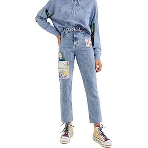 Desigual Dames Denim_los An Jeans, blauw, 34 NL