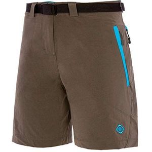 Izas Engla dames trekking-shorts, donkergrijs/turquoise, XL