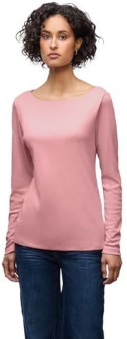 Street One - Lanea - Dames Basic Shirt - Roze - Lange Mouwen