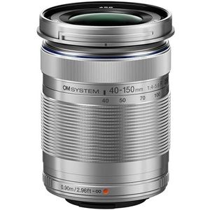 OM SYSTEM Olympus M.Zuiko Digital 40-150mm F4.0-5.6 R Zilver voor Micro Four Thirds systeemcamera, 3.75x zoomlens, draagbaar ontwerp