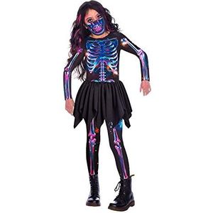 (9908573) Child Girls Neon Skeleton Girl - Recycled Costume (2-3yr)