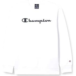 Champion Legacy American Classics-Ultra Light Powerblend Fleece Logo Crewneck Sweatshirt voor kinderen en jongens, Wit, 3-4 jaar