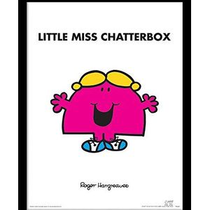 Mr Men & Little Miss Little Miss Chatterbox Ingelijst 30 x 40cm Print, Multi Kleur