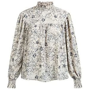DreiMaster Vintage Bridgeport blouse met lange mouwen voor dames, Zwart meerkleurig., XL