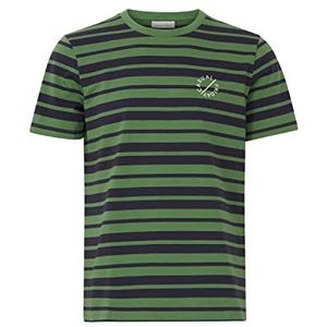 CASUAL FRIDAY Heren CFThor 0059 Y/D gestreept T-shirt T-shirt, 180121 / Elm Green, S, 180121/Elm Groen, S