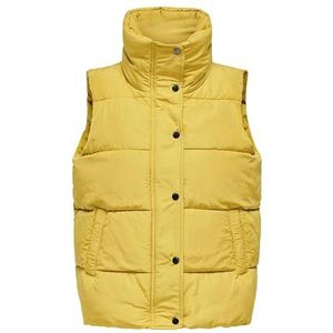 Mustard Gold - Bodywarmer - Gewatteerde Stof - Steekzakken - Knoopsluiting