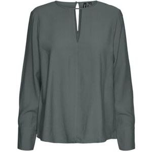 VERO MODA Vmsonja LS Top Wvn Ga shirt met lange mouwen, balsem groen, S dames, groene balsem, S