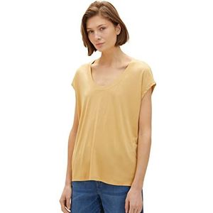 TOM TAILOR Dames 1036767 T-shirt, 31648-Fawn Beige, L, 31648 - Fawn Beige, L