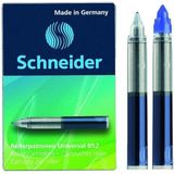 Schneider Universal 852 rollercartridge (uitwisbaar, voor rollerbalpen Breeze, Base Senso/Ball en ID Duo, inkt: koningsblauw) 5 stuks