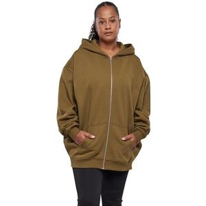 Urban Classics Oversized Zip Hoody Cardigan Sweater voor dames, Summerolive, XL