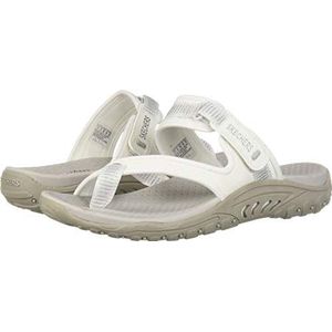 Skechers Dames Reggae-Seize The Day-Toe Thong Sandaal Flip-Flop, Wit Wit Wht, 37 EU