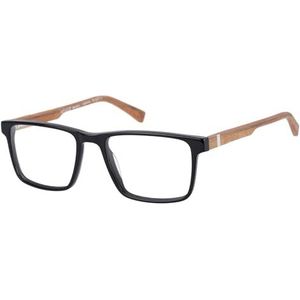 Botaniq Heren brilmontuur BIO-1020-104, rechthoekig, zwart, van acetaat (inclusief brillenkoker)