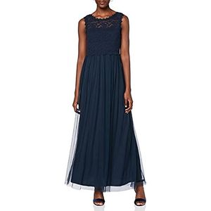 Vila Vilynnea Maxi Dress-Noos partyjurk voor dames, blauw (Total Eclipse Total Eclipse), 36