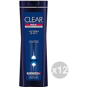 Clear Set 12 shampoo anti-roos actie 2in1 Normali Ml250 haarverzorging meerkleurig