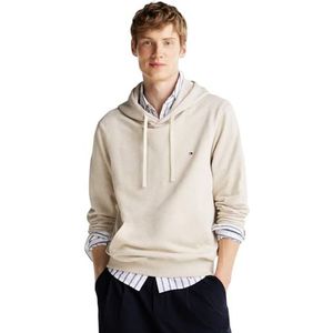 Tommy Hilfiger Heren ESSENTIAL TERRY HOODY MW0MW37235 Pullover Hoodie, BEIGE, XS, Beige (Gemêleerde Havermelk), XS