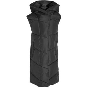NOISY MAY Dames NMTALLY L/S Long Vest NOOS gewatteerd vest, zwart, S, zwart, S