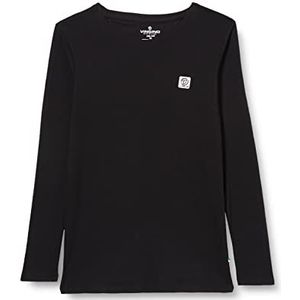 Vingino B-Basic shirt met lange mouwen voor jongens, zwart (deep black), 4 Jaar
