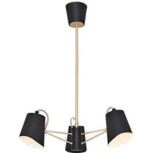 Homemania hanglamp Terebra kroonluchter plafondlamp zwart brons metaal 52 x 52 x 72 cm 3 x max 40 W E14