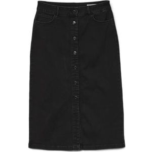 VERO MODA Vmnatty 7/8 Knooprok - Zwart - Denim - 1 stuk