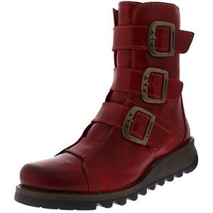 FLY London Scop110fly Biker Boots voor dames, Rood Rood 004, 39 EU