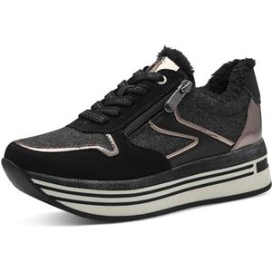 MARCO TOZZI Laced 2-23730-43 Sneakers voor dames, Black Com., 39 EU