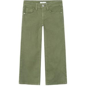 NAME IT Stoffen broek voor meisjes, diep lichen green, 164