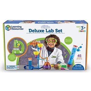 Learning Resources Primary Science Deluxe labset, 20 experimenten voor kinderen, realistische laboratoriummaterialen voor kinderen, STEM-speelgoed voor peuters