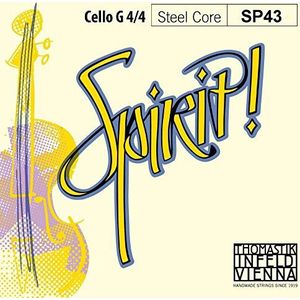 Thomastik enkele snaren voor Cello 4/4 Spirit - G-snaar touwkern, chroom omspan, medium