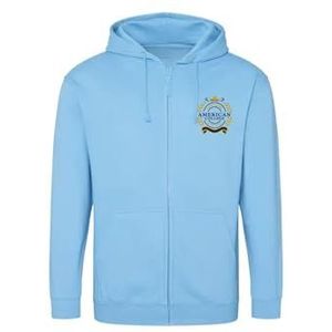 AMERICAN COLLEGE USA Sweatshirt Sweatshirt Print Warme Kleding Uniseks Mannen en Vrouwen Casual Model ACSZW5 Sky Blue S, Turkoois, S