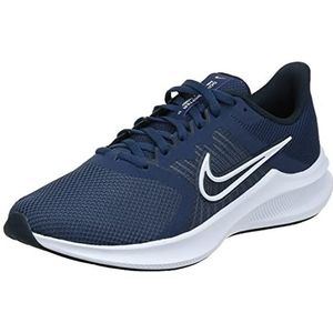 Nike Downshifter 11, hardloopschoenen voor heren, Meerkleurig Midnight Navy White Dark Obsidiaan, 44.5 EU