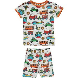 Set met T-shirt en legging met reismotieven, crème, 7-8 Jaar