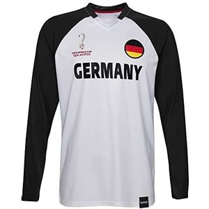 FIFA Jongens Official World Cup 2022 Classic Long Sleeve-Germany T-shirt, Wit, Small, wit, 4 Jaar