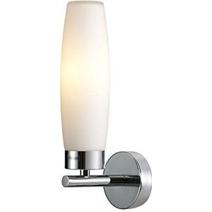 Italux Nest - Moderne wandlamp chroom 1 lichts met witte kap, E14