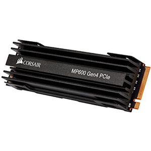 Corsair Force serie MP600 1TB M.2 NVMe PCIe x4 Gen4 SSD (Sequentiële leessnelheden tot 4.950 MB/s en schrijfsnelheden tot 4.000 MB/s, 3D TLC NAND met hoge dichtheid) Zwart