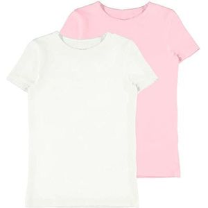 NKFTOP T-shirt voor meisjes, organisch katoen, Barely pink., 110/116 cm