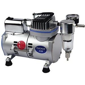 Compressor (Lbor) Rocker 320: 100 psi, 12 l/min, olievrij, voor ventilatie of drukfiltratie