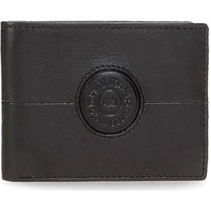 Pepe Jeans Cracker Horizontale portemonnee met portemonnee zwart 11,5 x 8 x 1 cm leer, Zwart, Eén maat, Horizontale portemonnee met portemonnee