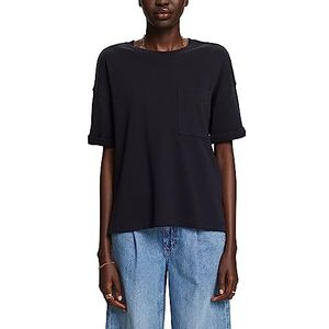 ESPRIT Oversized T-shirt met opgestikte zak, zwart, XS