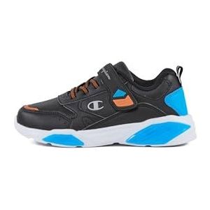 Champion Wave PU B PS Low Sneakers, Nero/Blu/Arancione (KK011), 32 EU, Nero Blu Arancione Kk011, 32 EU