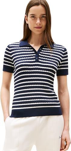 Tommy Hilfiger - Gebreid Shirt - Regular Fit - Kabelpatroon