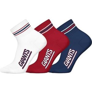 NFL NEW YORK GIANTS 3pk Quarter Socks - WHT/RED/DBL - 35/38