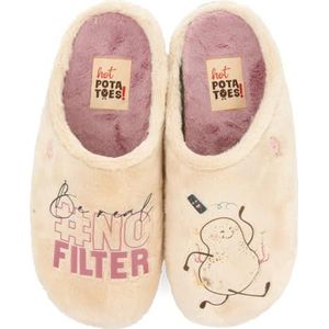 Hot Potatoes Sherburne, Slipper, dames, beige, 37 EU, Beige, 37 EU