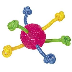 Nobby TPR bal met speeltouwen Ø 8 cm