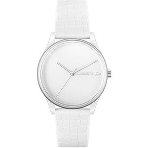 Lacoste Vrouwen analoog quartz horloge met siliconen band 2001246, Kleur: wit